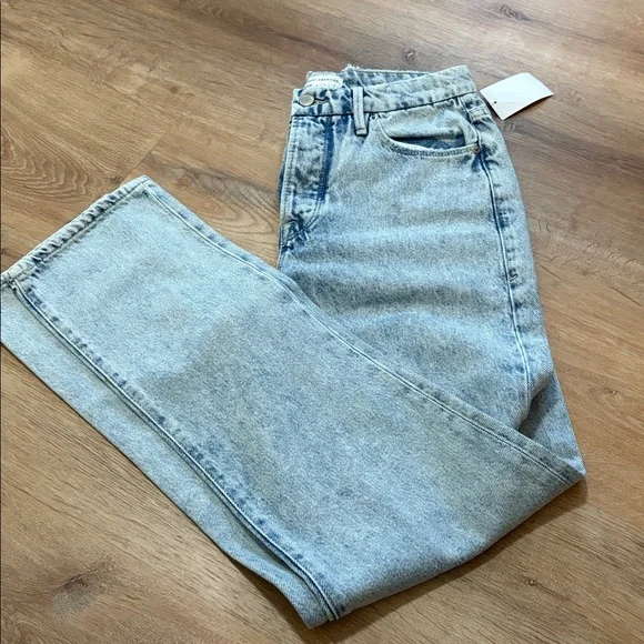 New Good American Good Boy Vintage Inspired High Waist Straight-leg Jeans 27/4 - Picture 2 of 7